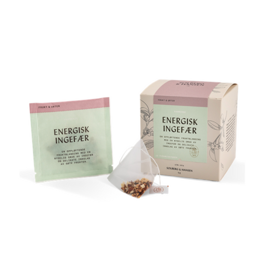 Solberg & Hansen Energisk Ingefær | Koffeinfri te (Grossistforpakning - 50 stk)