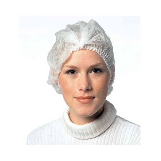 Hårnett / Hair Bonnet / Bouffant Cap Hvit (100 stk)