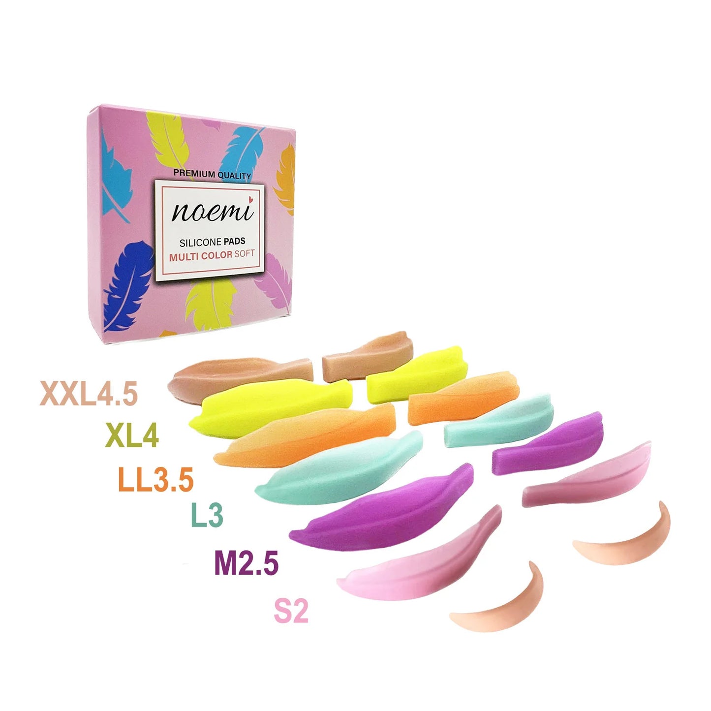 Noemi - Multi Color Soft Silicone Pads (6 pairs)
