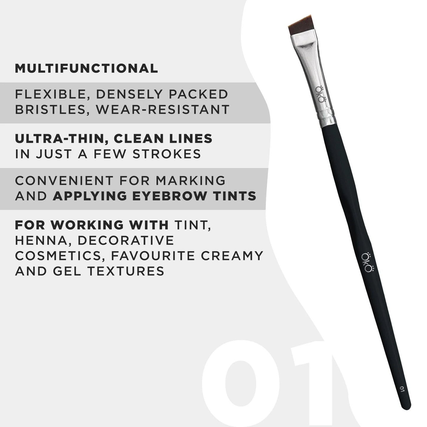 OkO - Large Angled Brush #1 BLACK EDITION