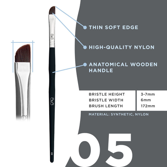 OkO - Soft Angled Brush #5 BLACK EDITION