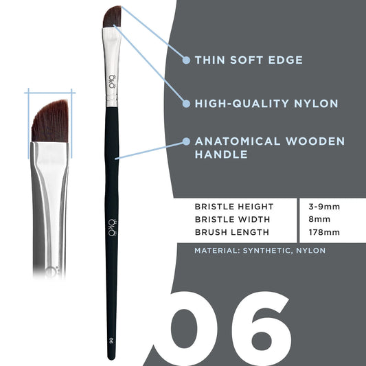 OkO - Soft Large Angled Brush #6 BLACK EDITION