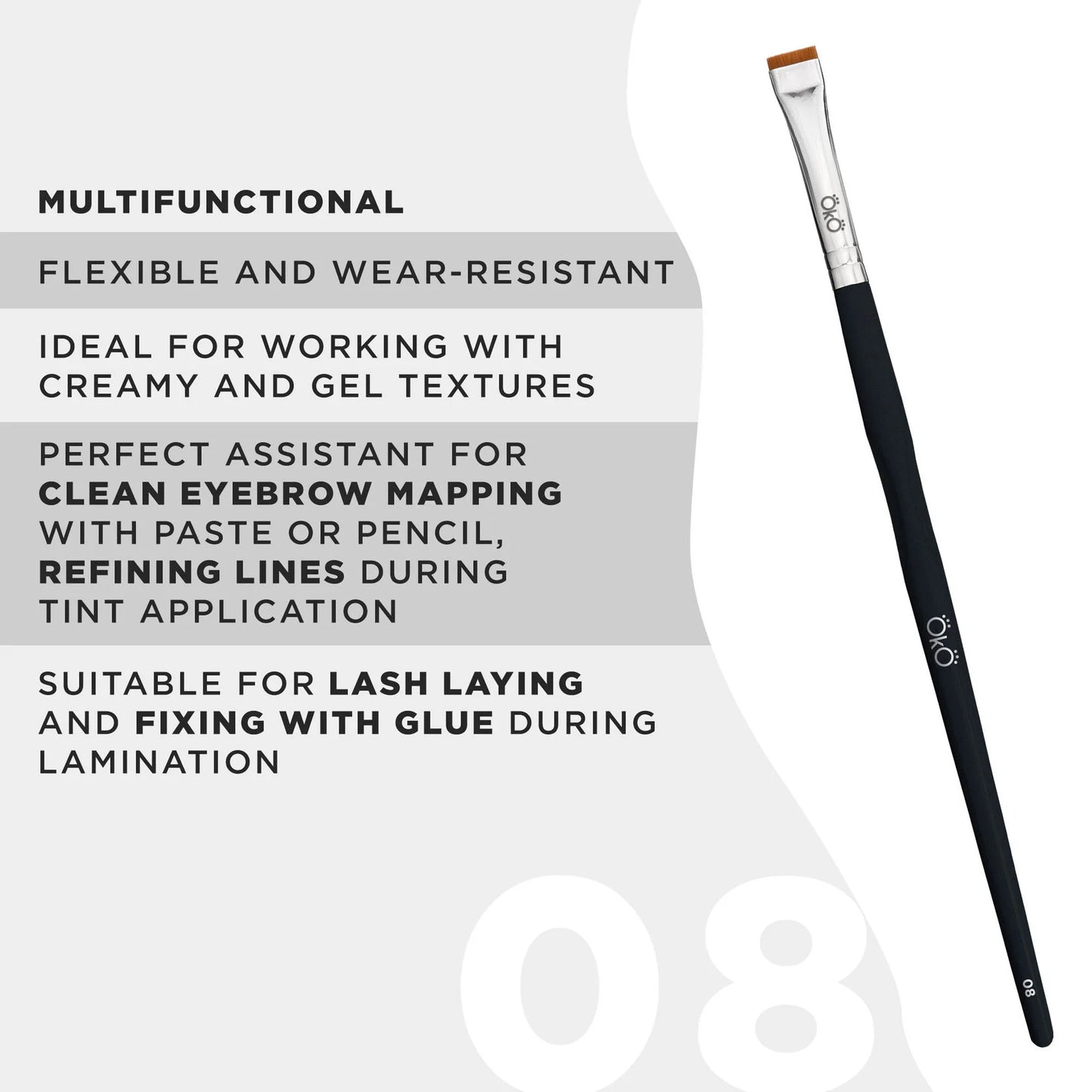OkO - Flat Brush #8 BLACK EDITION