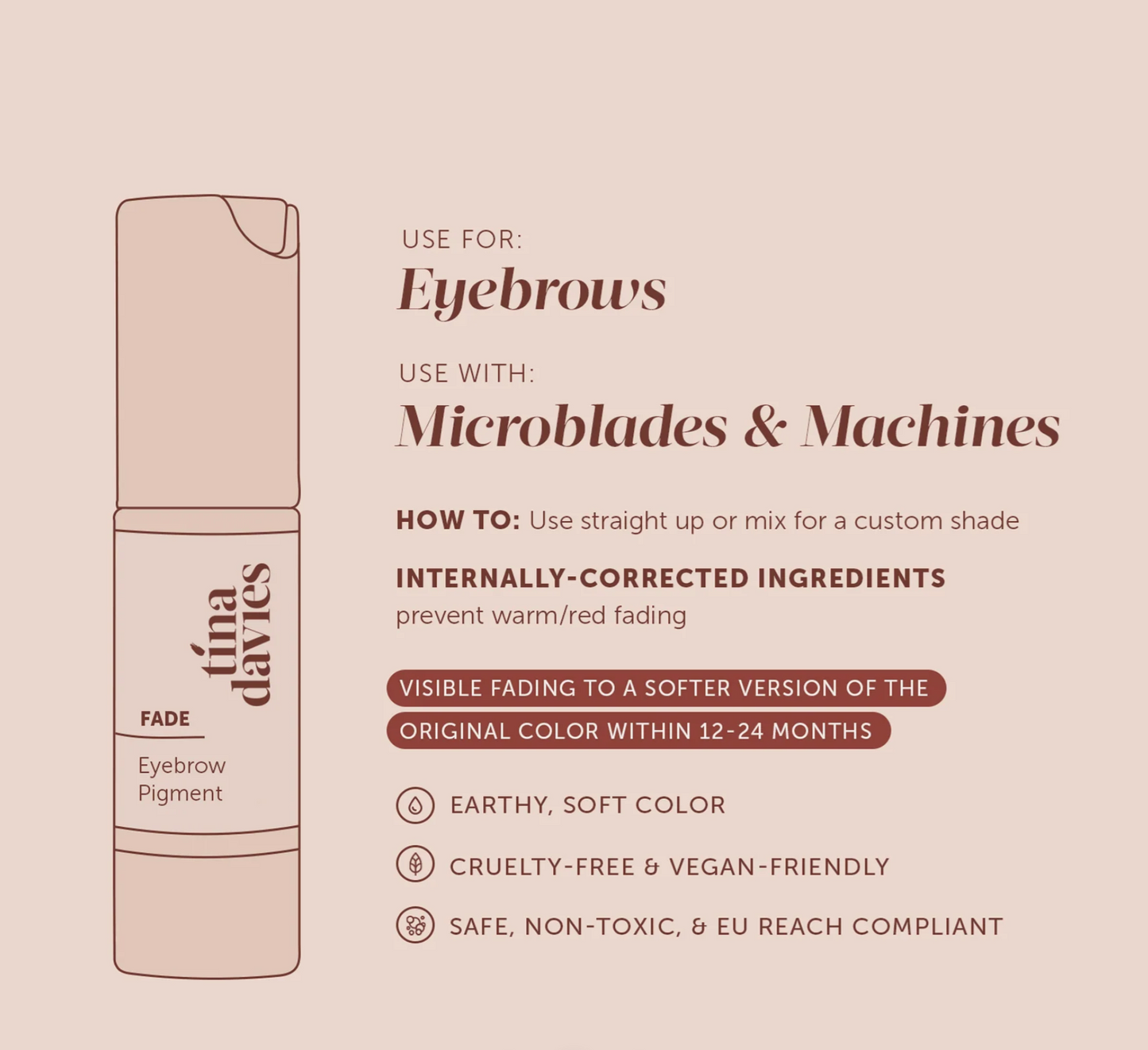 FADE Eyebrow Pigment Collection by Tina Davies - 8x15 ml