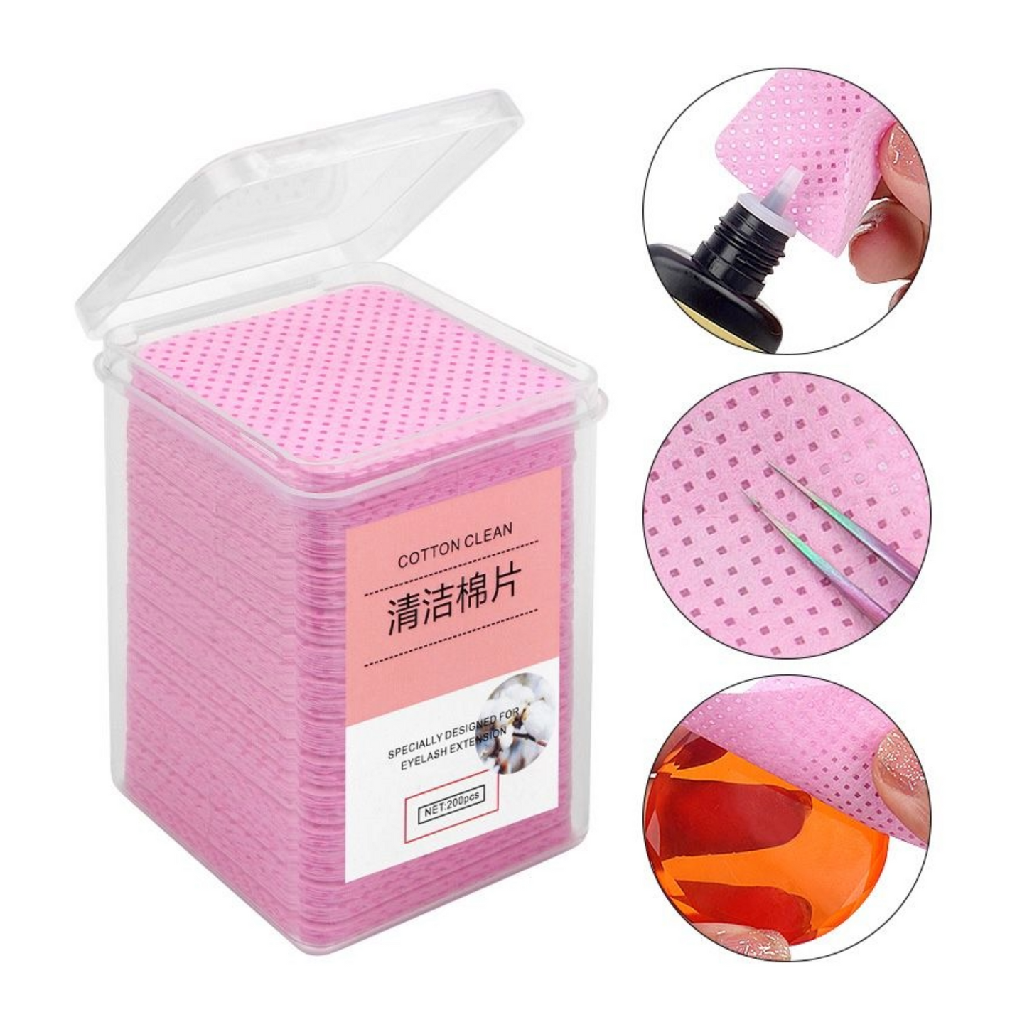 k • PRO - Lash Adhesive Wipes (200 stk)