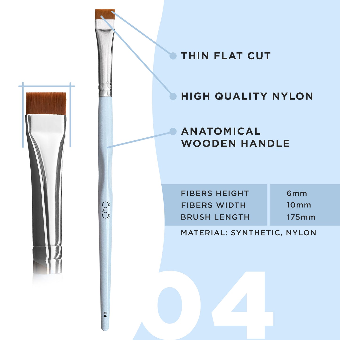 OkO "Flawless Brushes Flawless Brows" Brush Set (3 stk)