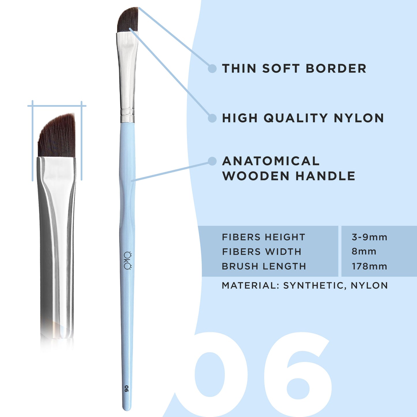 OkO "Flawless Brushes Flawless Brows" Brush Set (3 stk)