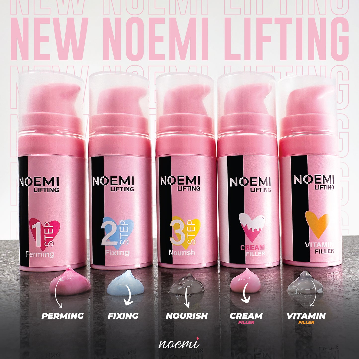 NOEMI - Lash & Brow Lamination Complete Kit (Step 1-3 + Cream Filler & Vitamin Filler)