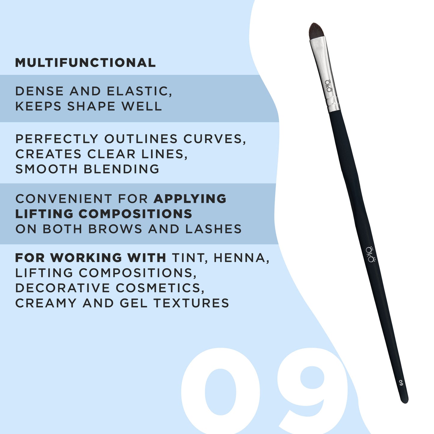 OkO - Tongue-Shaped Brush (#9)