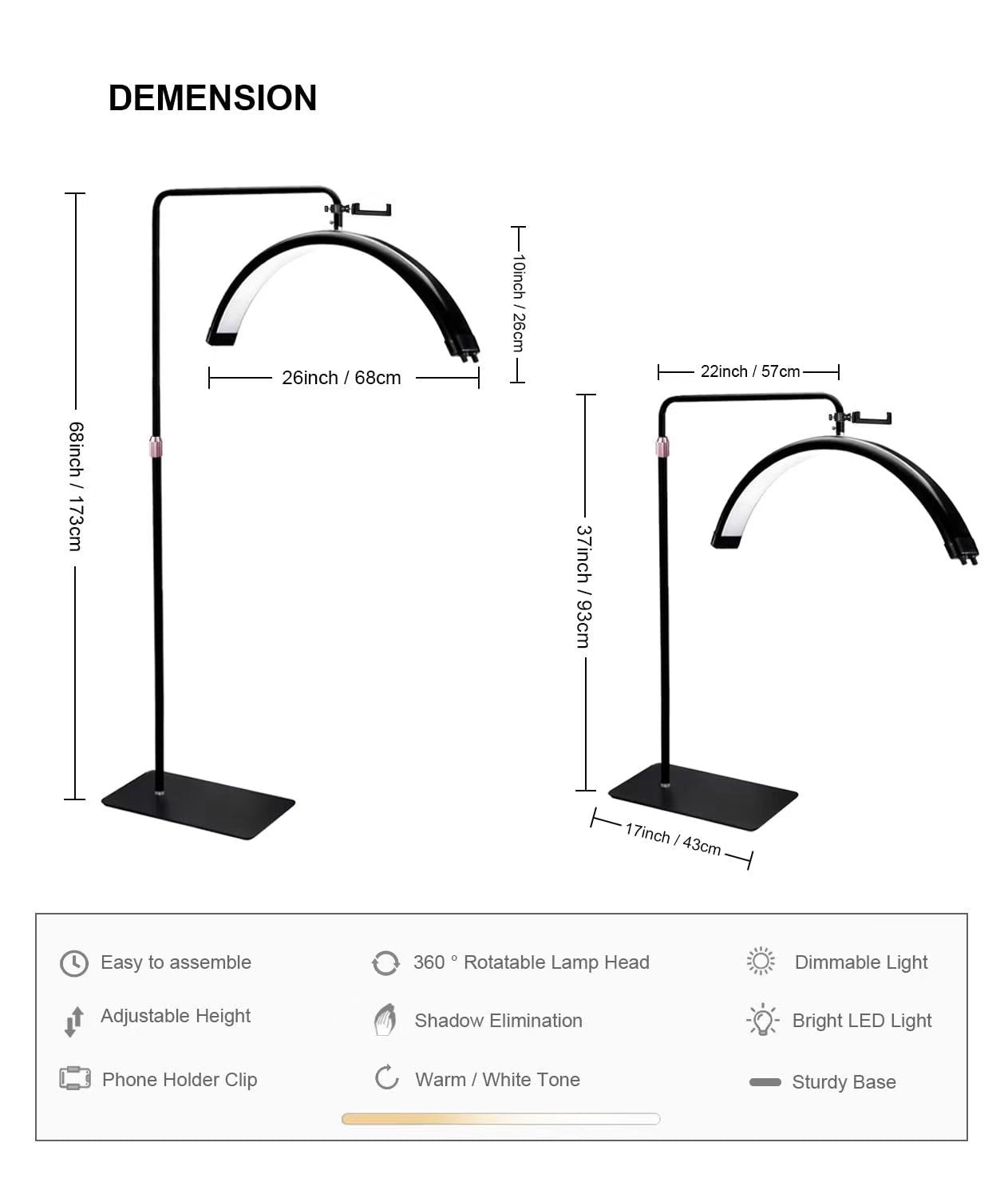 Behandlingslampe U-Shaped (Gulvstående)