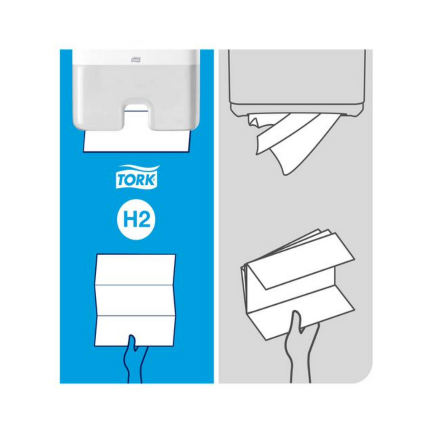 TORK Mini Dispenser Tørkeark H2 Hvit