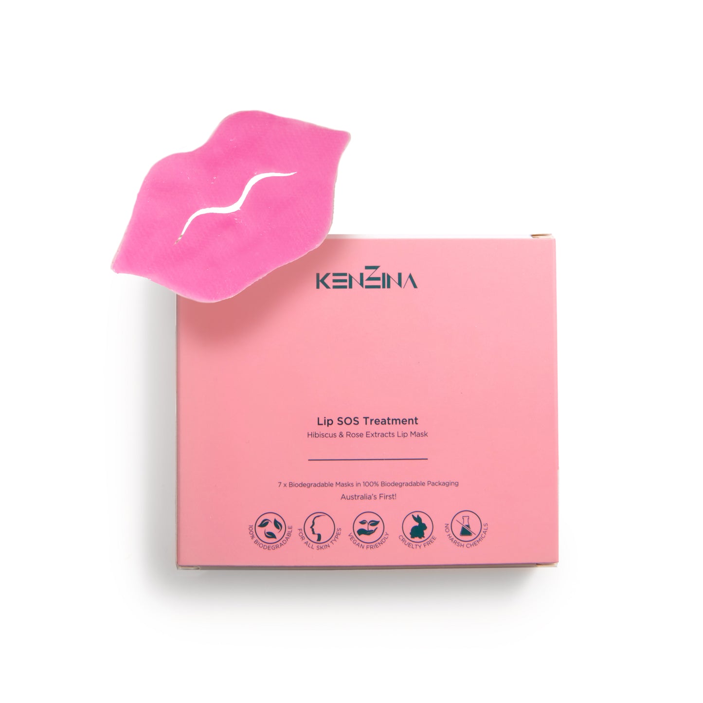 Kenzina Lip SOS Treatment Biodegradable Masks - Box of 7 Pairs