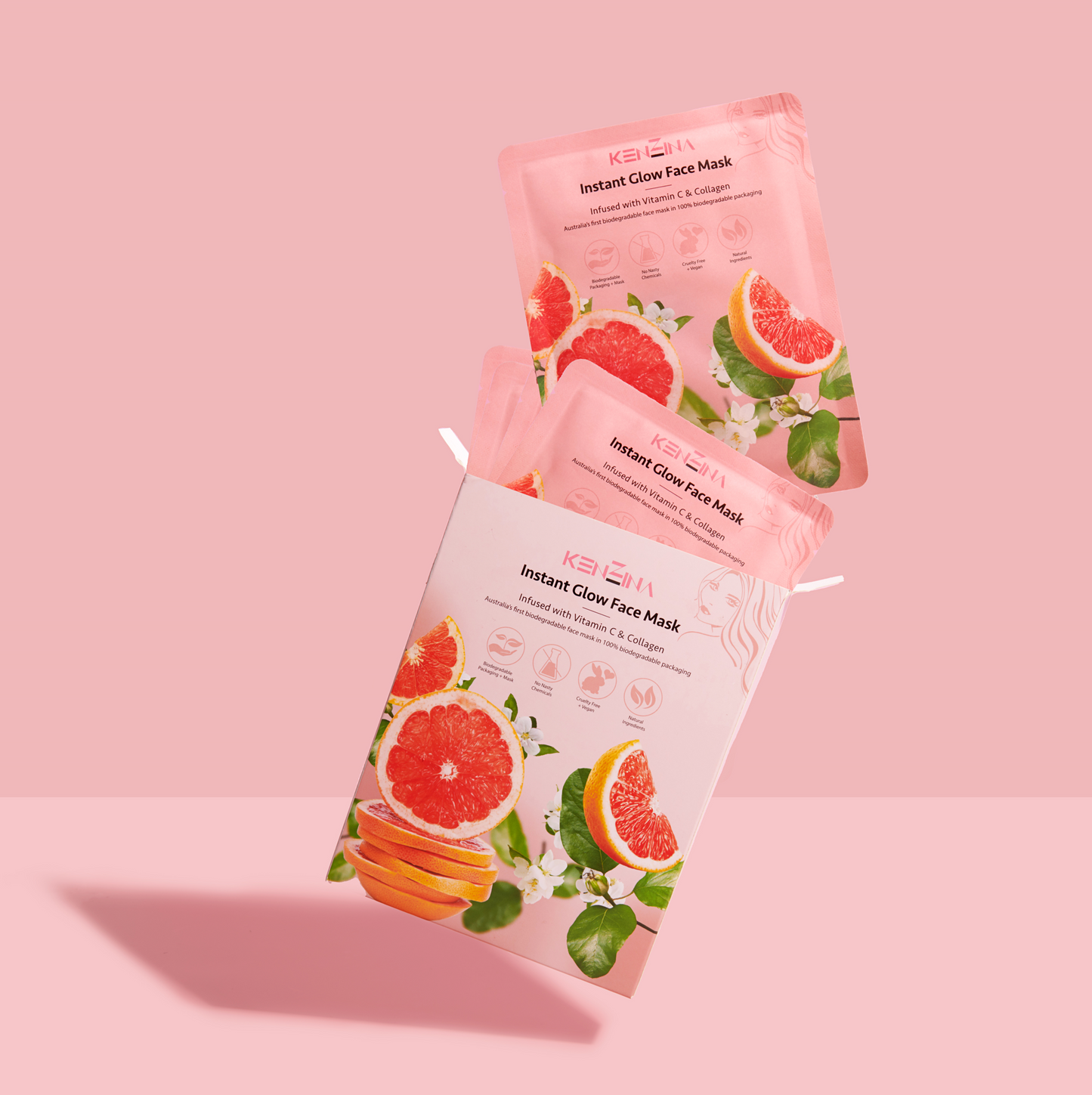 Kenzina Instant Glow Face Mask - Single pack