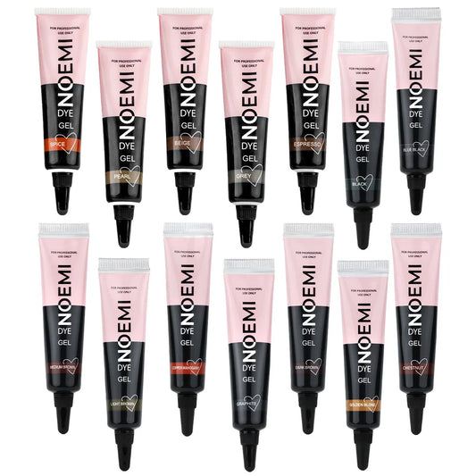 Noemi - Gel Dye Maxi Kit (14 farger + 1 Gel Developer 3%)
