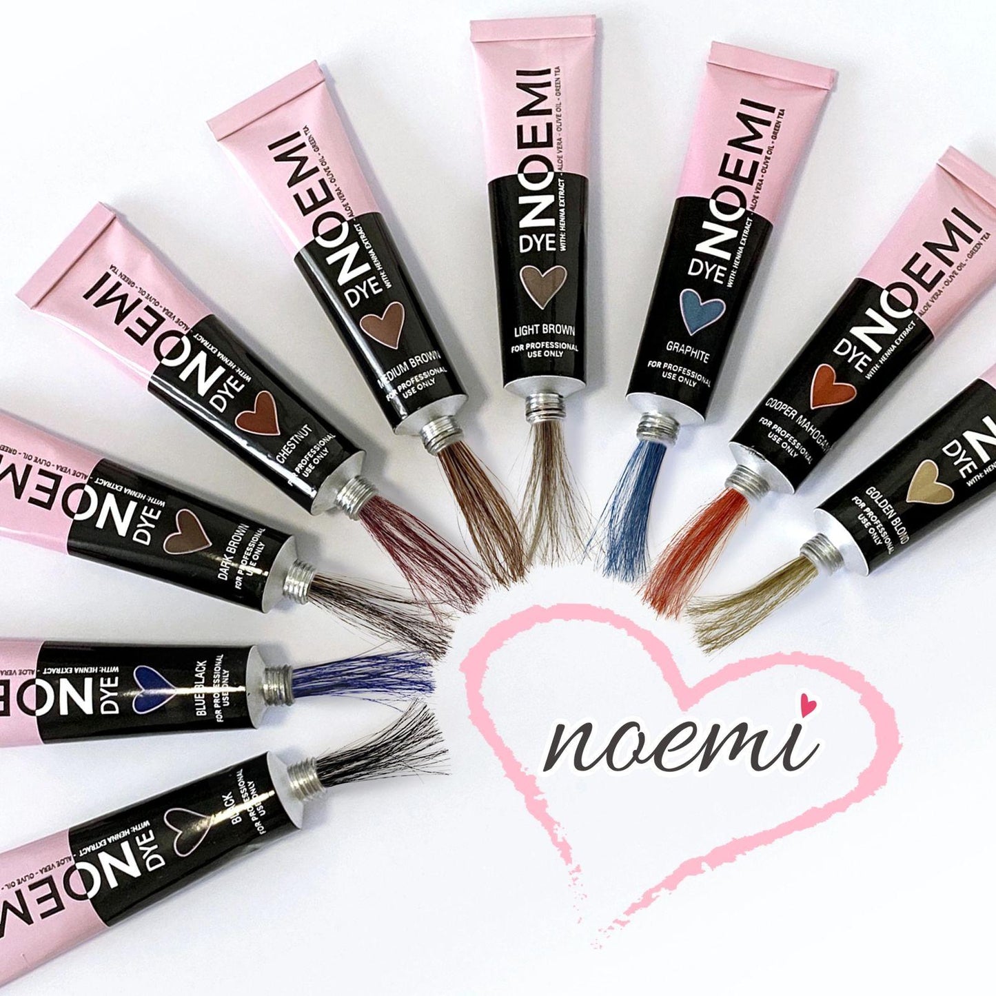 Noemi Hybrid Lash & Brow Dye all colors collected