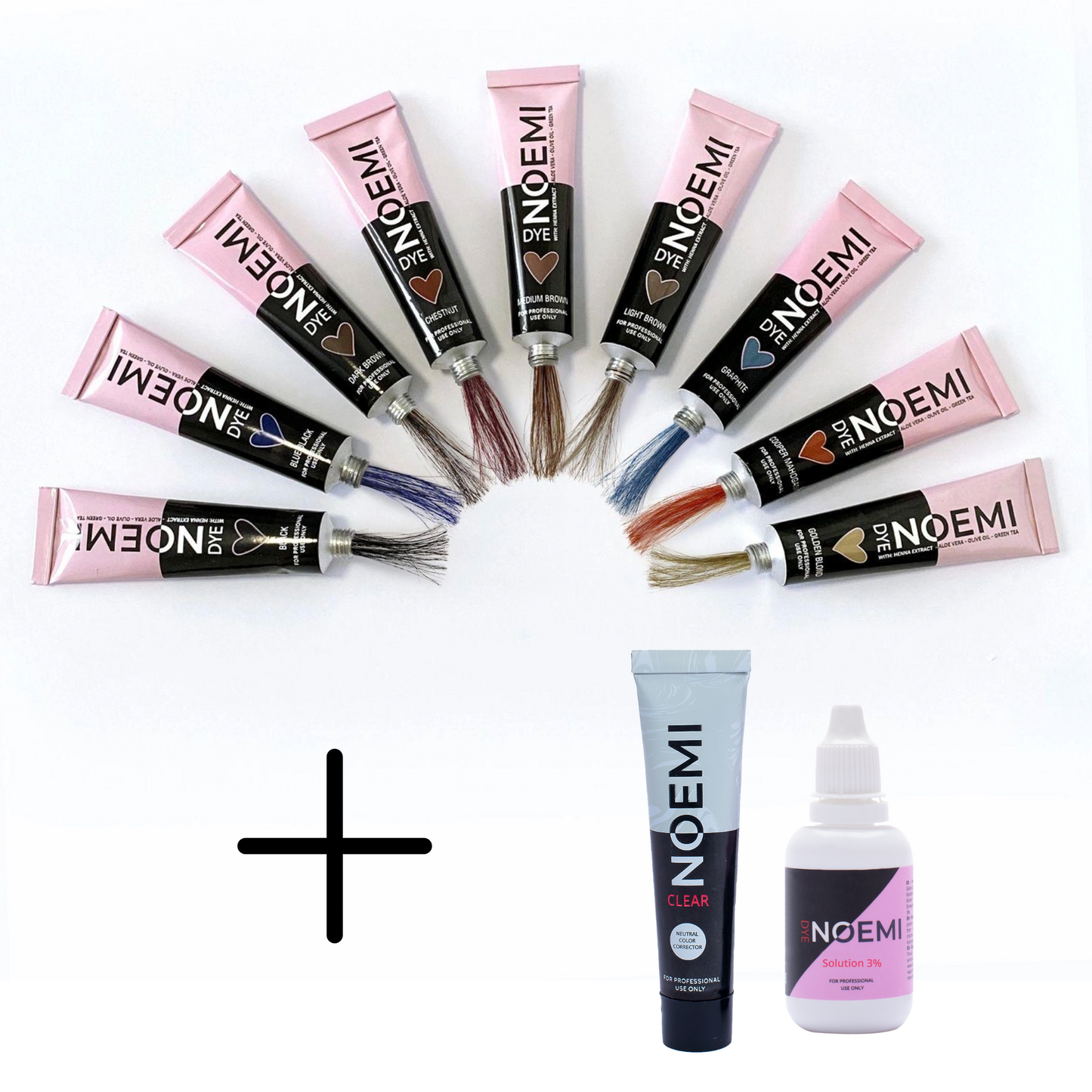 Noemi Hybrid Lash & Brow Dye Maxi Kit med fargeregulator 14 ml 3%