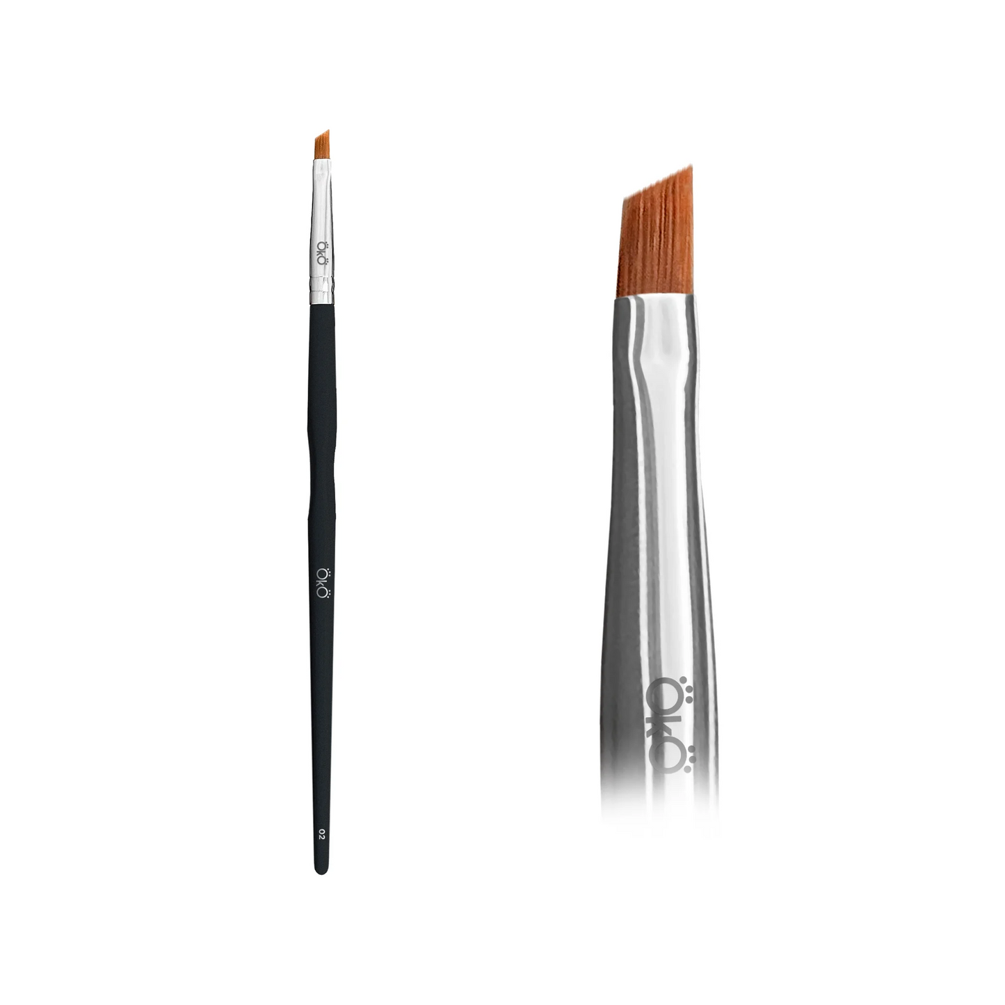 OkO - Mini Angled Brush #2 BLACK EDITION