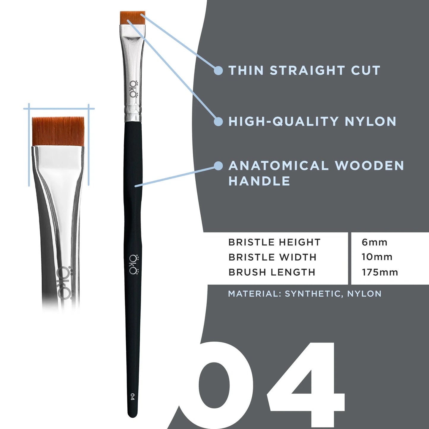 OkO - Flat Brush #4 BLACK EDITION