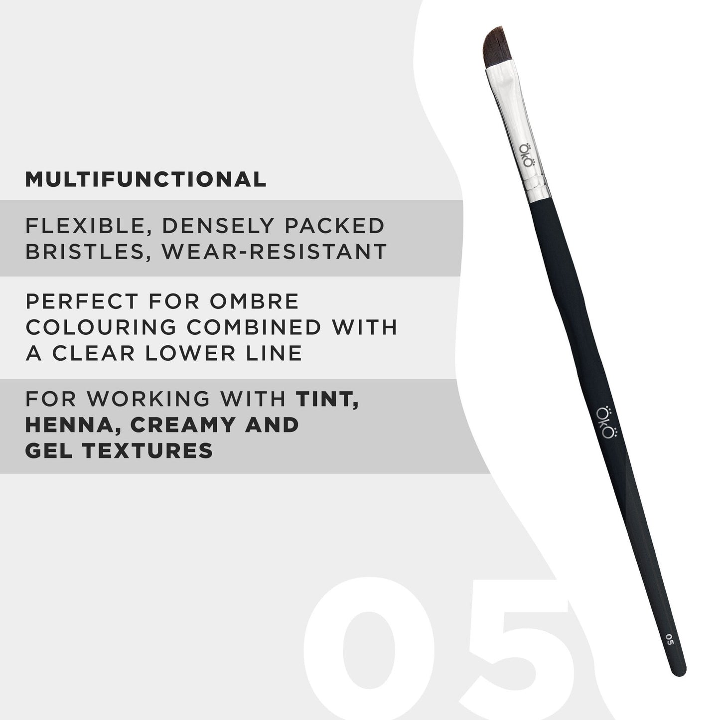 OkO - Soft Angled Brush #5 BLACK EDITION