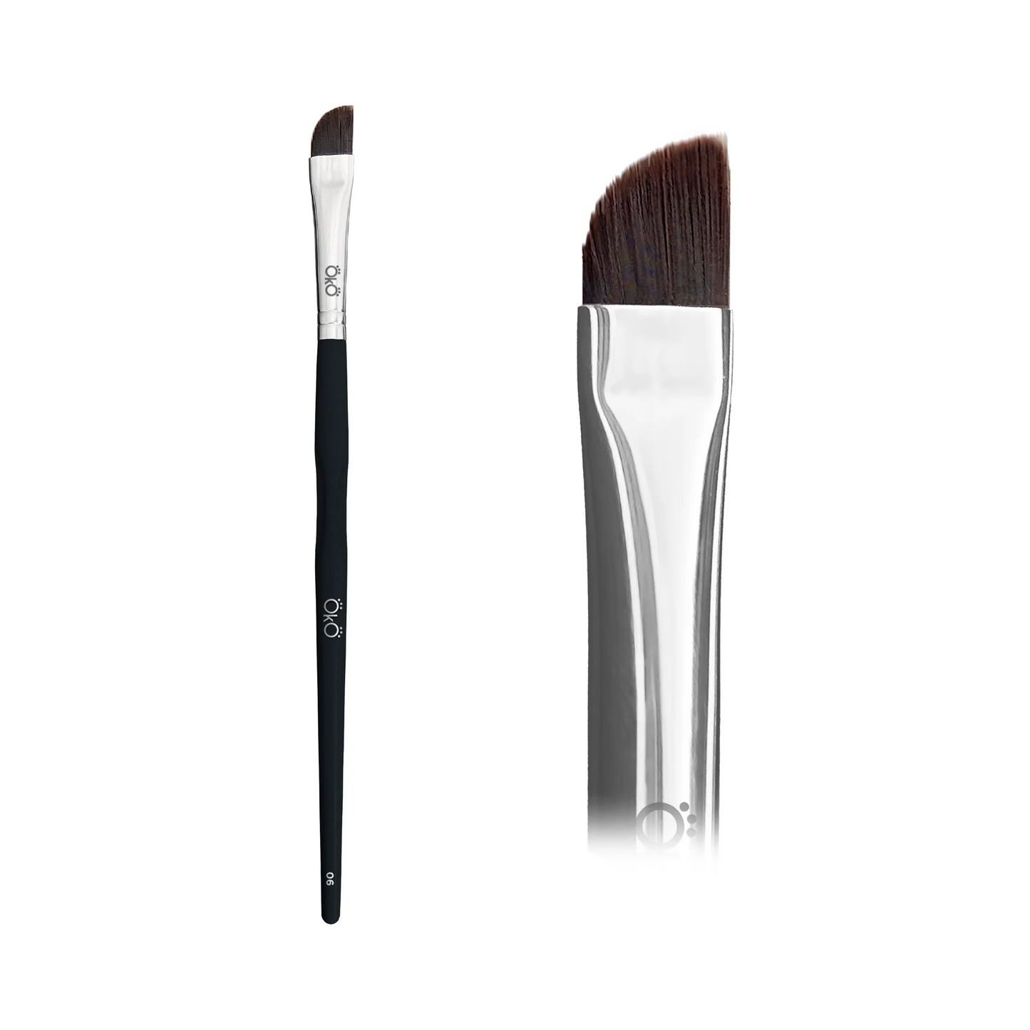 OkO - Soft Large Angled Brush #6 BLACK EDITION