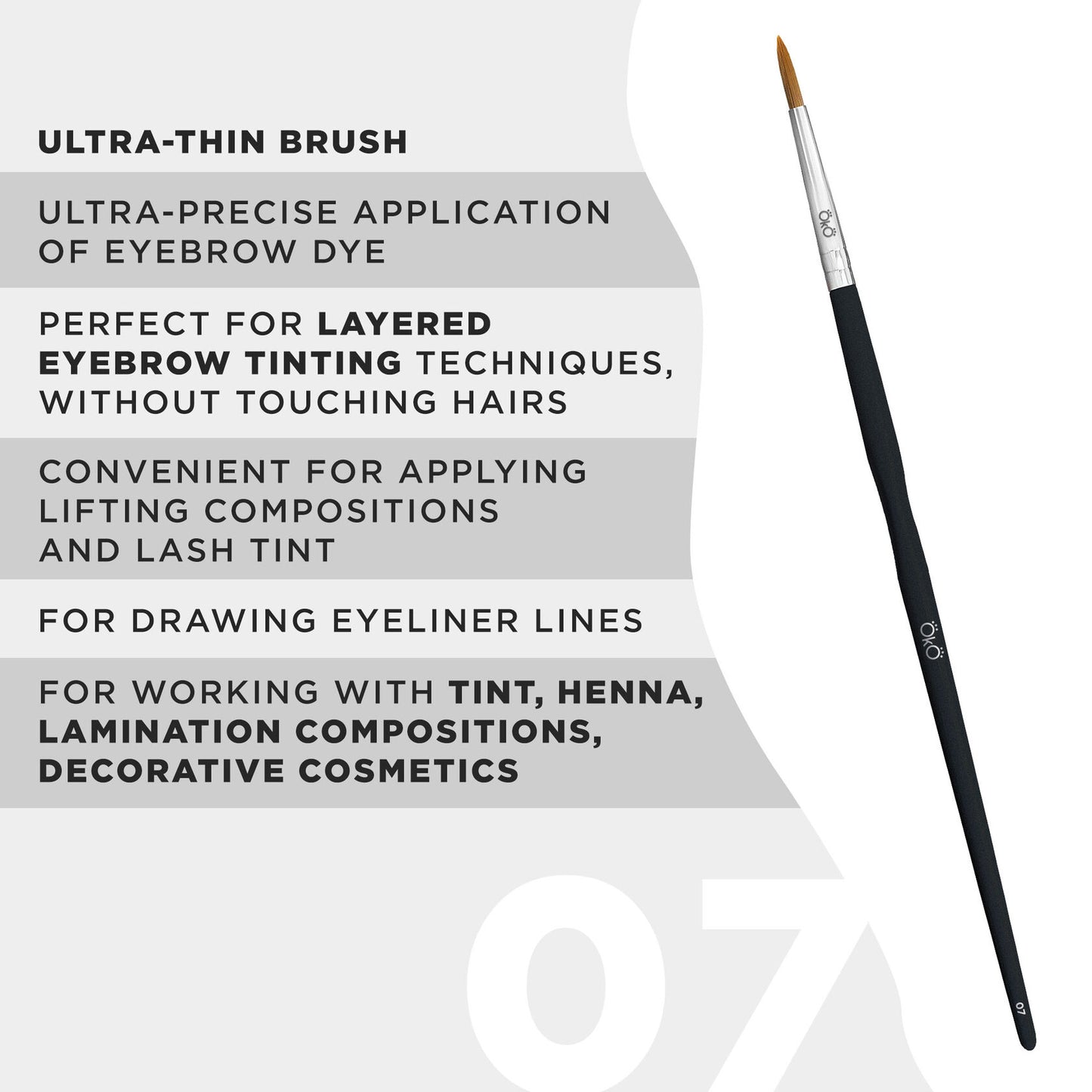 OkO - Ultra-Thin Brush #7 BLACK EDITION