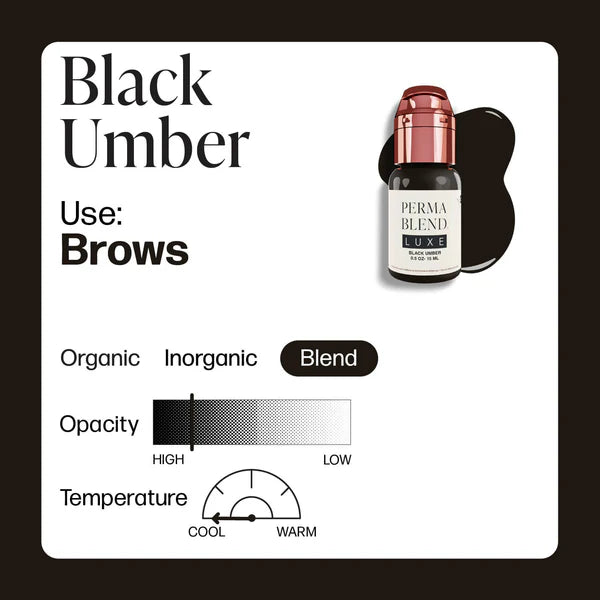 Perma Blend Luxe PMU Ink - Black Umber 15 ml