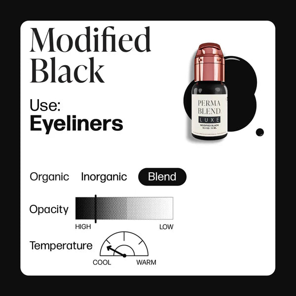 Perma Blend Luxe PMU Ink - Modified Black 15 ml