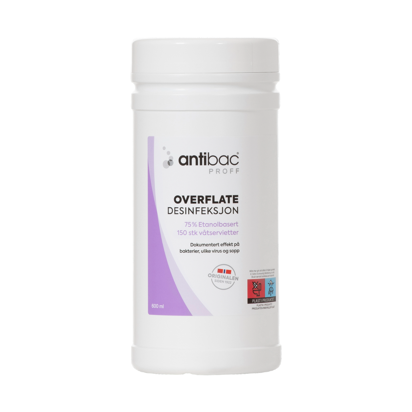 Antibac Overflatedesinfeksjon Våtservietter (150 stk)