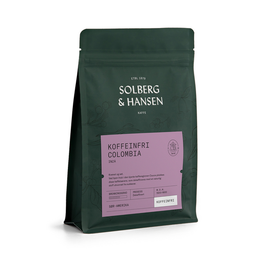 Solberg & Hansen Koffeinfri Columbia - Inza | Hele bønner (250 g)
