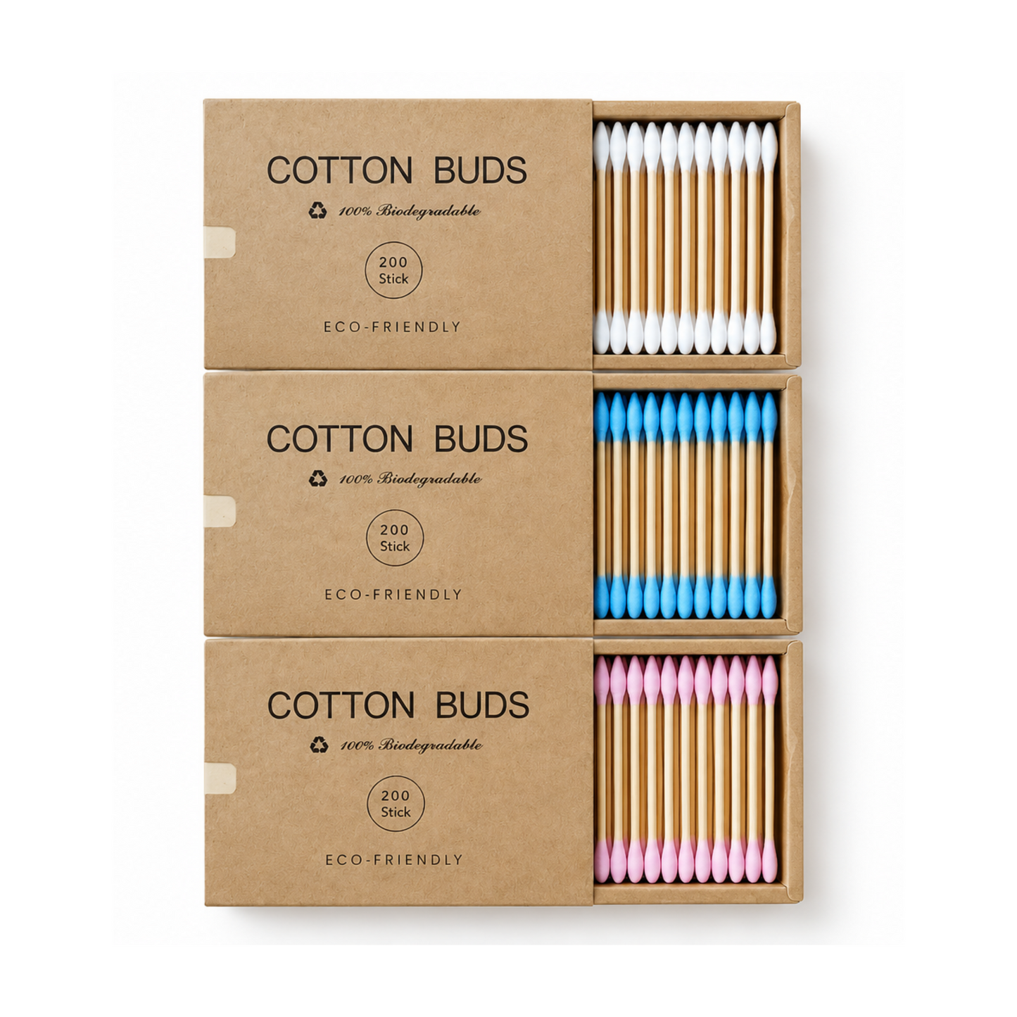 k • PRO - ECO Q-Tips (Spiss tupp - 200 stk)